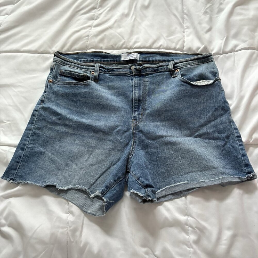 Denizen From Levis Jean Shorts Womens 18 W34 Vintage High Rise Blue Denim‎